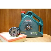 szervíz csomag szett olajcsere készlet Swift 2005-2010 1.3-1.5 benzin,  Castrol 10W40 4l.+ szűrők