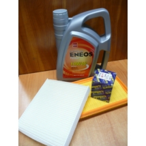 szervíz csomag szett olajcsere készlet SX4  Eneos 10W40 4l.+ olajszűrő + levegő + pollen,  (olaj, motorolaj) 
