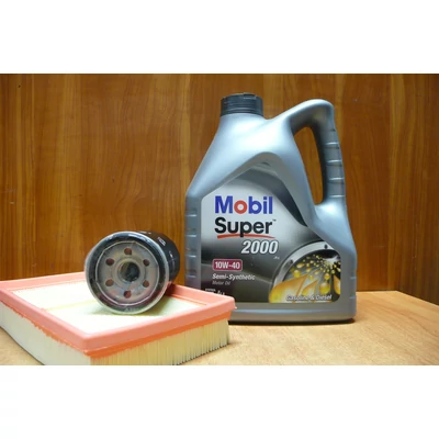 szervíz csomag szett olajcsere készlet Swift 2005-2010 1.3-1.5 benzin,  Mobil 10W40 4l.+ szűrők