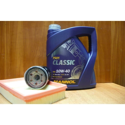szervíz csomag szett olajcsere készlet Ignis, Wagon-R benzin,  Mannol 10W40 4l.+ szűrők