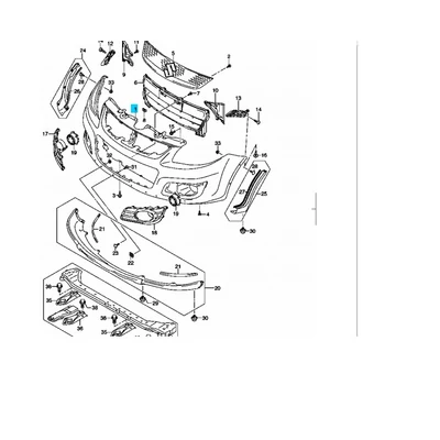 lökhárító első SX4 71711-79J10-5PK, fekete , utgy.