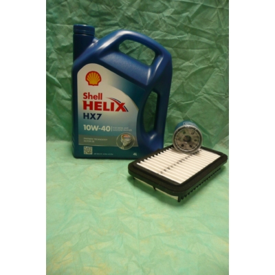 szervíz csomag szett olajcsere készlet Alto 1.1 2002-2006  (Shell 10W40 4l. olaj + levegőszűrő + olajszűrő)