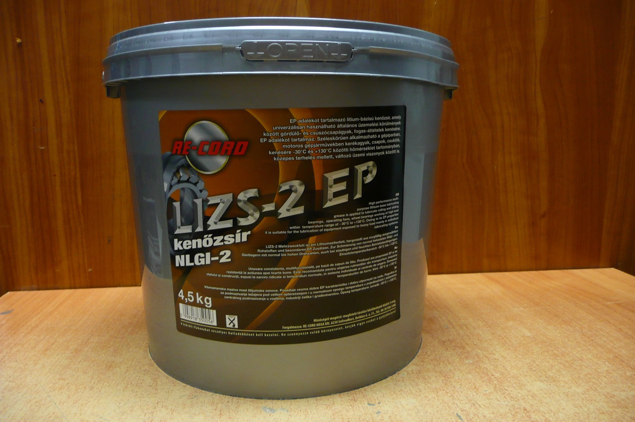 zsír, kenőzsír LIZS-2 EP  NLGI-2  4.5 kg